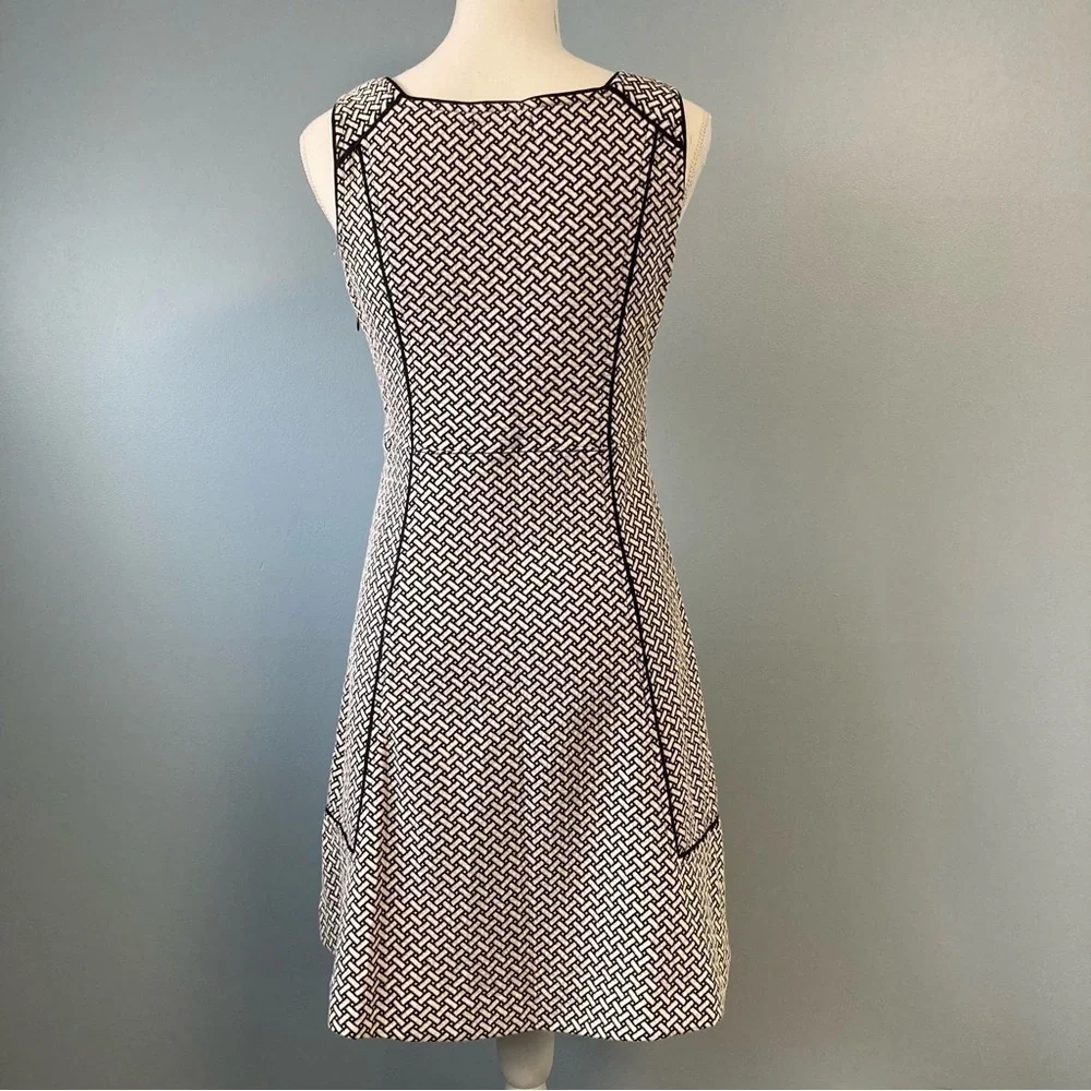 Lands End PETITE black and white herringbone Dress - Picture 3 of 9